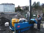 Boorwerkzaamheden in het veld door Alards Grondboringen