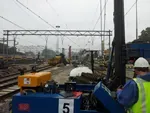 Boorwerkzaamheden langs het spoor
