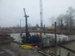 Werkzaamheden vanaf ponton